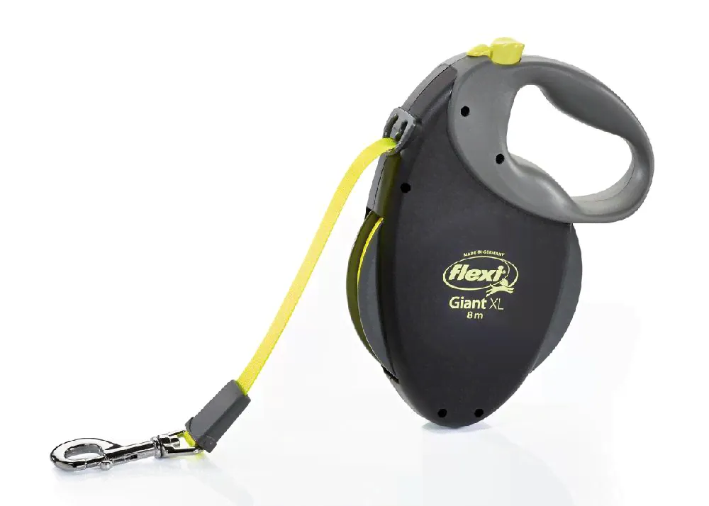Рулетка для собак FLEXI Giant L Tape 8 м, черный неон (01556)-0